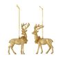 Christmas garlands and baubles - Elijah Ornament, Gold, Resin Set of 2 - BLOOMINGVILLE MULTIBRAND HOUSE