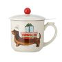 Tasses et mugs - Valentin Tasse avec couvercle et passoire à thé, Rouge, Grès - BLOOMINGVILLE MULTIBRAND HOUSE