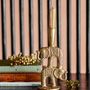Candlesticks and candle holders - Jazz Candle Holder, Brass, Aluminum - CREATIVE COLLECTION
