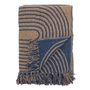 Throw blankets - Tiffanie Throw, Blue, Recycled Cotton - BLOOMINGVILLE MULTIBRAND HOUSE