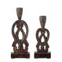 Bougeoirs et photophores  - Bernie Bougeoir, Marron, Mango Set of 2 - CREATIVE COLLECTION