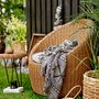 Throw blankets - Gutte Throw, Black, Recycled Cotton  - BLOOMINGVILLE MULTIBRAND HOUSE