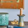 Candlesticks and candle holders - Akeem Candle Holder, Brown, Stoneware - CREATIVE COLLECTION