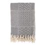 Throw blankets - Rodion Throw, Grey, Recycled Cotton  - BLOOMINGVILLE