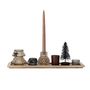 Candlesticks and candle holders - Sanga Tray w/Votive, Brown, Glass Set of 7 - BLOOMINGVILLE MULTIBRAND HOUSE