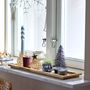 Candlesticks and candle holders - Sanga Tray w/Votive, Brown, Glass Set of 7 - BLOOMINGVILLE MULTIBRAND HOUSE