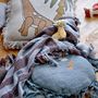 Cushions - Elinna Cushion, Blue, Cotton - BLOOMINGVILLE MINI