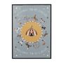 Other wall decoration - Maximo Illustration w/ Frame, Black, Pine - BLOOMINGVILLE MINI