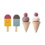 Toys - Hasham Play Set, Food, Red, Plywood Set of 5 - BLOOMINGVILLE MINI