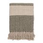 Throw blankets - Fidan Throw, Green, Recycled Cotton  - BLOOMINGVILLE MULTIBRAND HOUSE