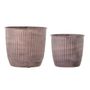 Flower pots - Kenzie Flowerpot, Rose, Metal Set of 2 - BLOOMINGVILLE MULTIBRAND HOUSE