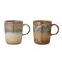 Tasses et mugs - Dahlia Mug, Marron, Grès Set of 2 - CREATIVE COLLECTION