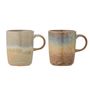 Tasses et mugs - Dahlia Mug, Marron, Grès Set of 2 - CREATIVE COLLECTION
