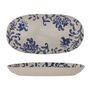 Kitchen utensils - Petunia Serving Plate, Blue, Stoneware  - CREATIVE COLLECTION
