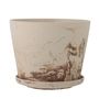 Pots de fleurs - Stacy Pot de fleurs pour support, Marron, Grès  - BLOOMINGVILLE MULTIBRAND HOUSE