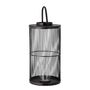 Lampes de table extérieures - Effie Lanterne avec verre, Noir, Bambou  - BLOOMINGVILLE