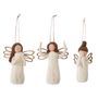 Christmas garlands and baubles - Pavla Ornament, White, Wool Set of 3 - BLOOMINGVILLE MULTIBRAND HOUSE