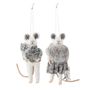 Christmas garlands and baubles - Peo Ornament, Grey, Wool Set of 2 - BLOOMINGVILLE MULTIBRAND HOUSE