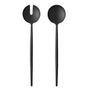 Couverts & ustensiles de cuisine - Handrin Couverts à salade, Noir, Acier inoxydable Set of 2 - BLOOMINGVILLE MULTIBRAND HOUSE