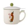 Tasses et mugs - Valentin Tasse avec couvercle et passoire à thé, Verte, Grès  - BLOOMINGVILLE MULTIBRAND HOUSE