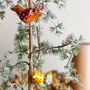 Guirlandes et boules de Noël - Carmela Bibelot, Jaune, Papier mâché Set of 2 - BLOOMINGVILLE MULTIBRAND HOUSE
