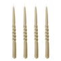 Candles - Twist Candle, Nature, Parafin Pack of 4 - BLOOMINGVILLE MULTIBRAND HOUSE