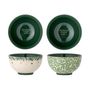 Bowls - Grazia Bowl, Green, Stoneware Set of 2 - BLOOMINGVILLE