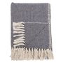 Throw blankets - Barry Throw, Blue, Recycled Cotton  - BLOOMINGVILLE MULTIBRAND HOUSE