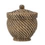Paniers - Leoonie Panier avec couvercle, Noir, Rotin - BLOOMINGVILLE MULTIBRAND HOUSE