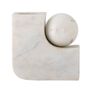 Candlesticks and candle holders - Abbelin Candle Holder, White, Marble - BLOOMINGVILLE MULTIBRAND HOUSE