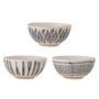 Bowls - Eliana Bowl, Black, Stoneware Set of 3 - BLOOMINGVILLE MULTIBRAND HOUSE