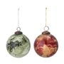 Christmas garlands and baubles - Loba Ornament, Red, Glass Set of 2 - BLOOMINGVILLE MULTIBRAND HOUSE