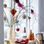 Christmas garlands and baubles - Loba Ornament, Red, Glass Set of 2 - BLOOMINGVILLE MULTIBRAND HOUSE