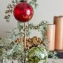 Christmas garlands and baubles - Loba Ornament, Red, Glass Set of 2 - BLOOMINGVILLE MULTIBRAND HOUSE