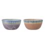 Bowls - Cloe Bowl, Blue, Stoneware Set of 2 - CREATIVE COLLECTION