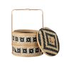 Shopping baskets - Nian Basket w/Lid, Black, Seagrass  - BLOOMINGVILLE