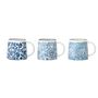 Tasses et mugs - Molly Mug, Blue, Grès Set of 3 - BLOOMINGVILLE MULTIBRAND HOUSE
