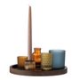 Bougeoirs et photophores  - Sanga Plateau avec photophore, Marron, Verre Set of 6 - BLOOMINGVILLE MULTIBRAND HOUSE