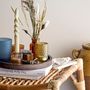 Bougeoirs et photophores  - Sanga Plateau avec photophore, Marron, Verre Set of 6 - BLOOMINGVILLE MULTIBRAND HOUSE