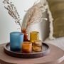 Bougeoirs et photophores  - Sanga Plateau avec photophore, Marron, Verre Set of 6 - BLOOMINGVILLE MULTIBRAND HOUSE
