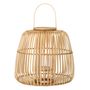 Outdoor table lamps - Lalla Lantern w/Glass, Nature, Bamboo  - BLOOMINGVILLE