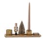 Candlesticks and candle holders - Sanga Tray w/Votive, Brown, Glass Set of 6 - BLOOMINGVILLE MULTIBRAND HOUSE