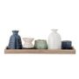 Bougeoirs et photophores  - Longo Plateau avec photophore, Blue, Grès Set of 6 - BLOOMINGVILLE MULTIBRAND HOUSE