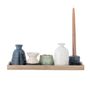 Bougeoirs et photophores  - Longo Plateau avec photophore, Blue, Grès Set of 6 - BLOOMINGVILLE MULTIBRAND HOUSE