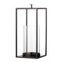 Outdoor table lamps - Udoon Lantern w/Glass, Black, Metal  - BLOOMINGVILLE