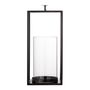 Lampes de table extérieures - Udoon Lanterne avec verre, Noir, Métal  - BLOOMINGVILLE