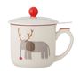 Tasses et mugs - Valentin Tasse avec couvercle et passoire à thé, Rouge, Grès - BLOOMINGVILLE MULTIBRAND HOUSE