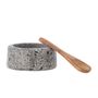 Couverts & ustensiles de cuisine - Ghizelle Pot à sel avec cuillère, Gris, Pierre - CREATIVE COLLECTION