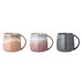 Tasses et mugs - Cloe Mug, Blue, Grès Set of 3 - CREATIVE COLLECTION
