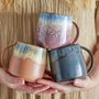Tasses et mugs - Cloe Mug, Blue, Grès Set of 3 - CREATIVE COLLECTION